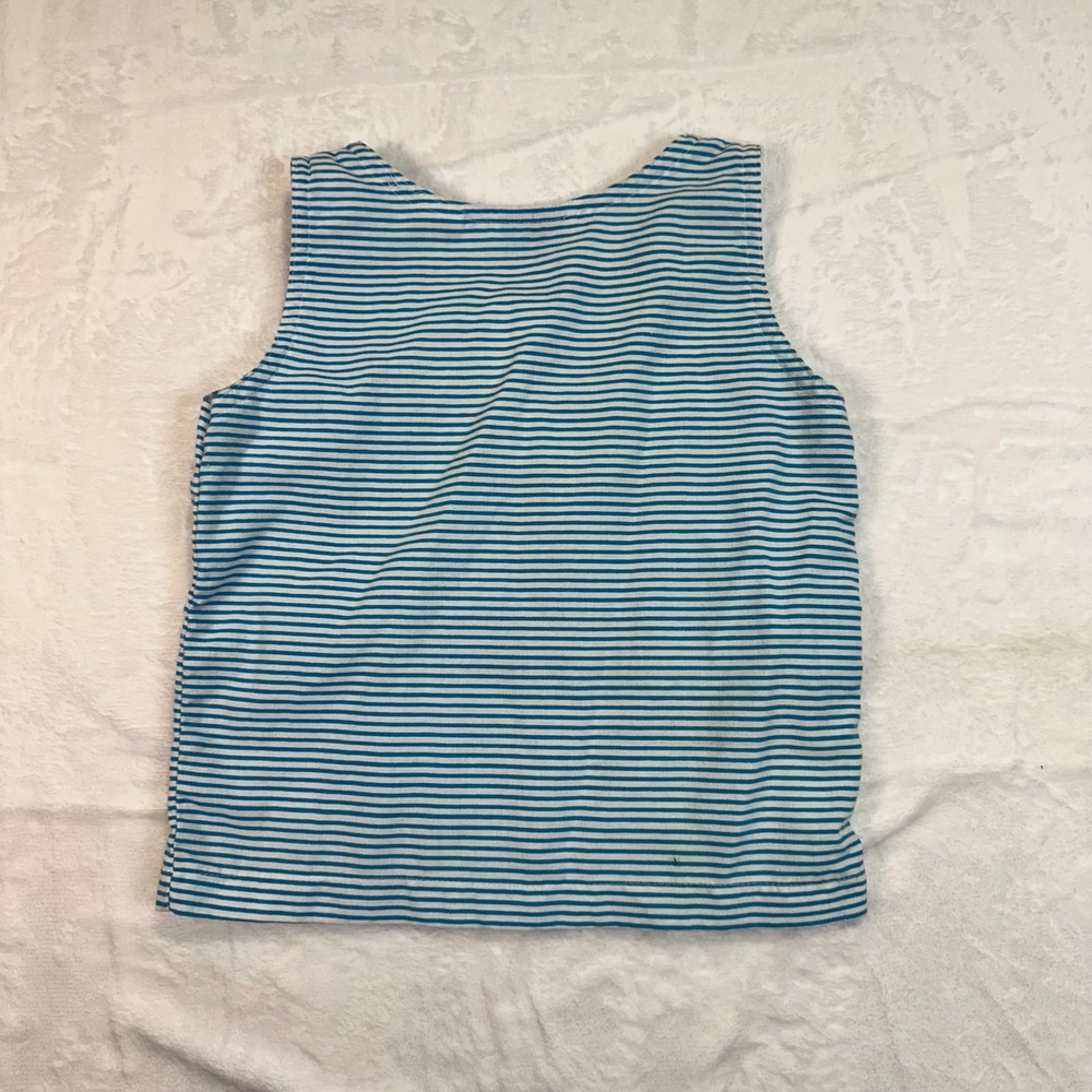 Vintage K.T. n' me Tank Top 5 Blue Striped Lifeguard Turtle Graphic Kids - Picture 5 of 5